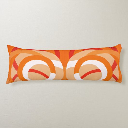 Zusammensetzung Nr. 43 - Orangefarbenes Monochrom Seitenschläferkissen (Vorderseite)