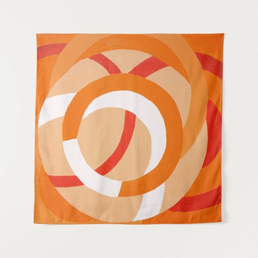 Zusammensetzung Nr. 43 - Orangefarbenes Monochrom Wandteppich (Vorderseite (Horizontal))