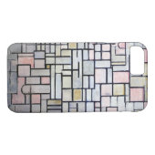 Zusammensetzung Rosa und Grau, Mondrian Case-Mate iPhone Hülle (Rückseite (Horizontal))