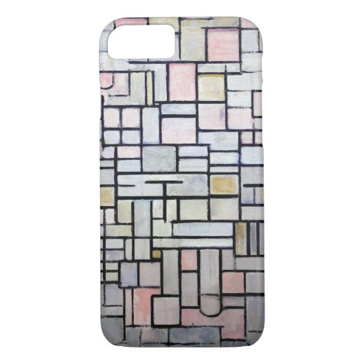 Zusammensetzung Rosa und Grau, Mondrian Case-Mate iPhone Hülle (Rückseite)