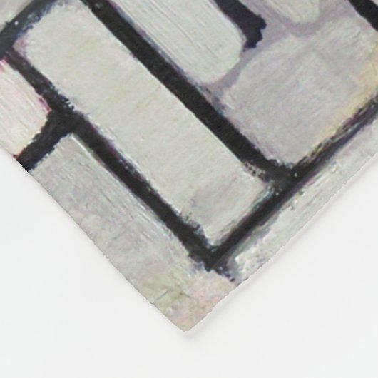 Zusammensetzung Rosa und Grau, Mondrian Fleecedecke (Ecke)