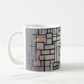 Zusammensetzung Rosa und Grau, Mondrian Kaffeetasse (Links)