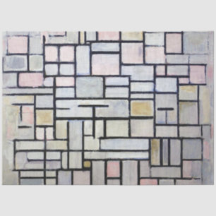 Zusammensetzung Rosa und Grau, Mondrian Seidenpapier
