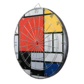 Zusammensetzung Rot, Gelb, Blau, Schwarz | Mondria Dartscheibe (Vorderseite rechts)