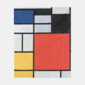 Zusammensetzung Rot, Gelb, Blau, Schwarz, Mondrian Fleecedecke (Vorderseite)