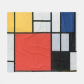 Zusammensetzung Rot, Gelb, Blau, Schwarz, Mondrian Fleecedecke (Vorderseite (Horizontal))