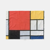 Zusammensetzung Rot, Gelb, Blau, Schwarz, Mondrian Fleecedecke (Vorderseite (Horizontal))