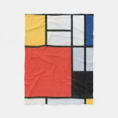 Zusammensetzung Rot, Gelb, Blau, Schwarz, Mondrian Fleecedecke (Vorderseite)