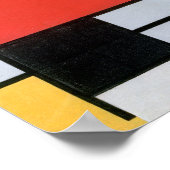 Zusammensetzung Rot, Gelb, Blau, Schwarz, Mondrian Poster (Ecke)