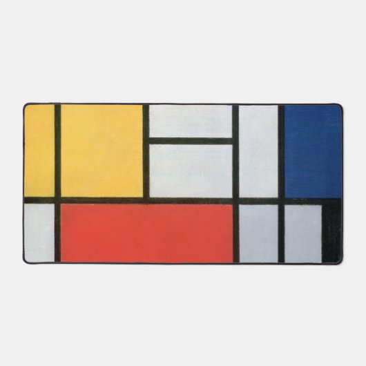 Zusammensetzung Rot, Gelb, Blau, Schwarz, Mondrian Schreibtischunterlage (Vorderseite)