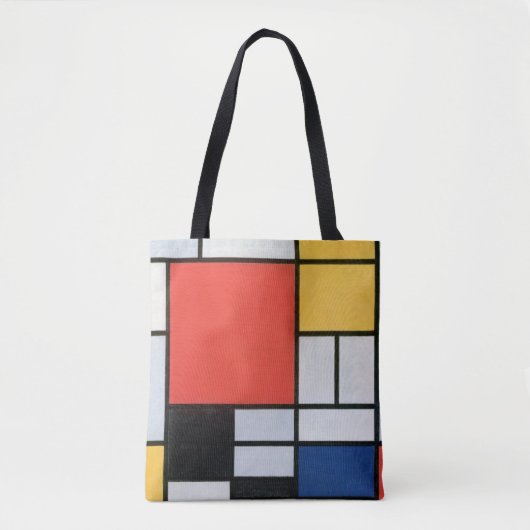 Zusammensetzung Rot, Gelb, Blau, Schwarz, Mondrian Tasche (Vorderseite)