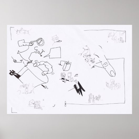 Zusammensetzung Surreale Zeichnungen Farbe L Poste Poster (Vorne)