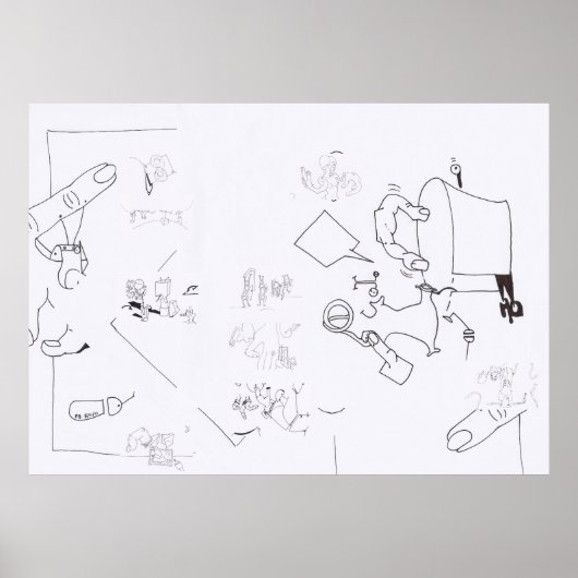 Zusammensetzung Surreale Zeichnungen Farbe L Poste Poster (Vorne)