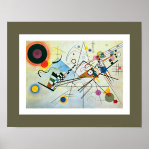 Einige Kreise Abstrakt Poster Plakat Wassily Kandinsky 91x61cm #82797 