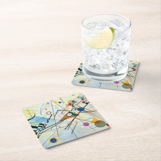 Zusammensetzung VIII durch Wassily Kandinsky Rechteckiger Pappuntersetzer (Vor Ort)