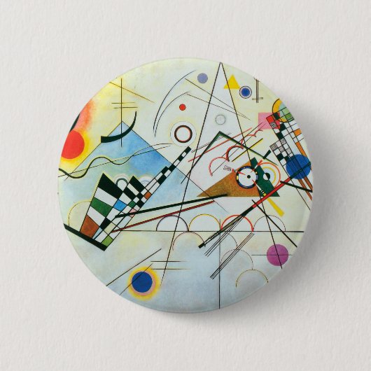 Zusammensetzung VIII von Wassily Kandinsky Button (Vorderseite)