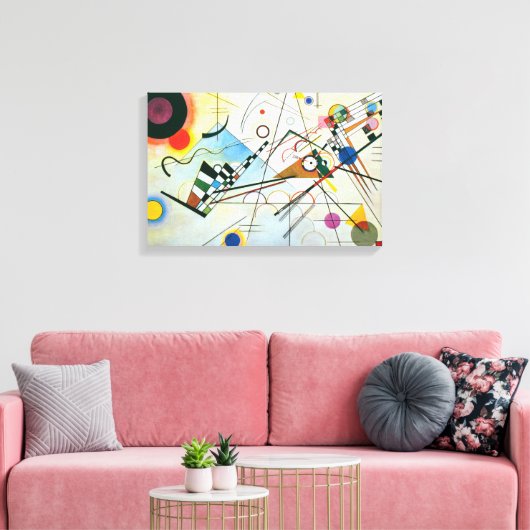 Zusammensetzung VIII von Wassily Kandinsky Leinwanddruck (Insitu (Wohnzimmer))