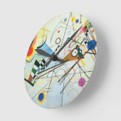 Zusammensetzung VIII von Wassily Kandinsky Runde Wanduhr (Winkel)