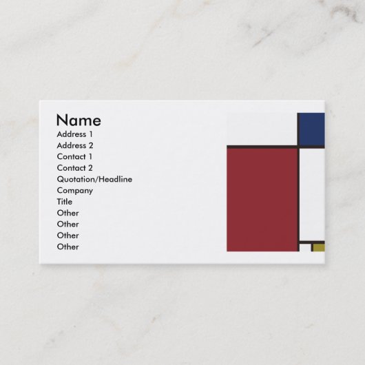 Zusammensetzung Visitenkarte (Vorderseite)