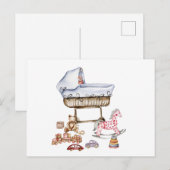Zusammensetzung von Babyspielzeug und Teddybär Postkarte (Vorne/Hinten)