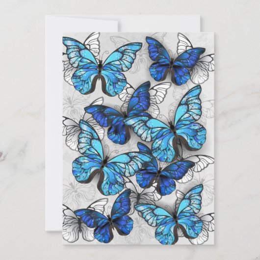Zusammensetzung von White und Blue Butterflies Ankündigung (Vorderseite)