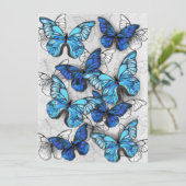 Zusammensetzung von White und Blue Butterflies Ankündigung (Stehend Vorderseite)