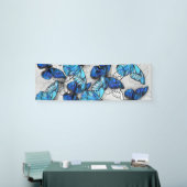 Zusammensetzung von White und Blue Butterflies Banner (Messeveranstaltung)