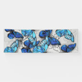 Zusammensetzung von White und Blue Butterflies Banner (Horizontal)