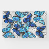Zusammensetzung von White und Blue Butterflies Banner (Horizontal)