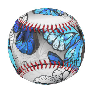 Zusammensetzung von White und Blue Butterflies Baseball