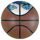 Zusammensetzung von White und Blue Butterflies Basketball (Rechts)