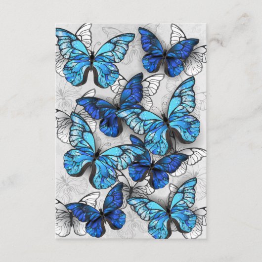 Zusammensetzung von White und Blue Butterflies Begleitkarte (Vorderseite)