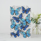 Zusammensetzung von White und Blue Butterflies Briefpapier (Stehend Vorderseite)