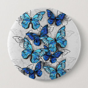 Zusammensetzung von White und Blue Butterflies Button