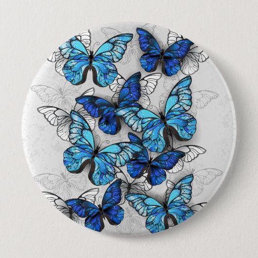 Zusammensetzung von White und Blue Butterflies Button (Vorderseite)