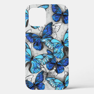 Zusammensetzung von White und Blue Butterflies Case-Mate iPhone Hülle