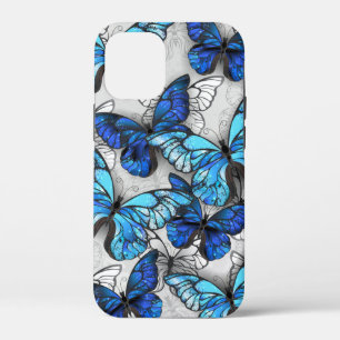 Zusammensetzung von White und Blue Butterflies Case-Mate iPhone Hülle
