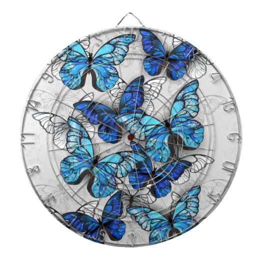 Zusammensetzung von White und Blue Butterflies Dartscheibe (vorne)