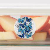 Zusammensetzung von White und Blue Butterflies Etiketten (Befestigt)