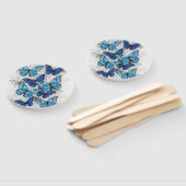 Zusammensetzung von White und Blue Butterflies Fächer (Non-assembled)