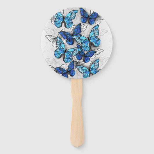 Zusammensetzung von White und Blue Butterflies Fächer (Vorderseite)