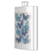 Zusammensetzung von White und Blue Butterflies Flachmann (Links)