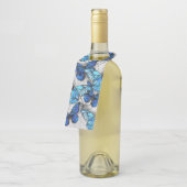 Zusammensetzung von White und Blue Butterflies Flaschenanhänger (Angewinkelt)