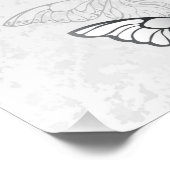 Zusammensetzung von White und Blue Butterflies Fotodruck (Ecke)