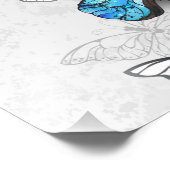 Zusammensetzung von White und Blue Butterflies Fotodruck (Ecke)