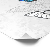 Zusammensetzung von White und Blue Butterflies Fotodruck (Ecke)