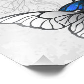 Zusammensetzung von White und Blue Butterflies Fotodruck (Ecke)