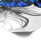 Zusammensetzung von White und Blue Butterflies Fotodruck (Ecke)