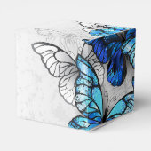 Zusammensetzung von White und Blue Butterflies Geschenkschachtel (Rückseite)