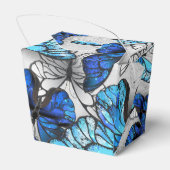 Zusammensetzung von White und Blue Butterflies Geschenkschachtel (Rückseite)